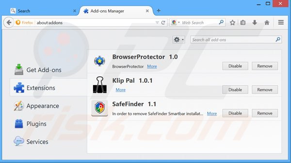 Loại bỏ các liên kết Mozilla Firefox có liên quan đến search.safefinder.com